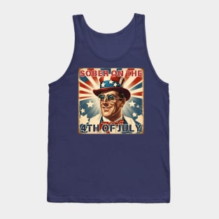 Sober On The 4th of July - Vintage USA Tank Top